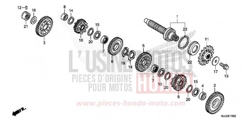 BOITE DE VITESSES (ARBRE INTERMEDIAIRE) (NC700SD/750SD) NC700SDE de 2014